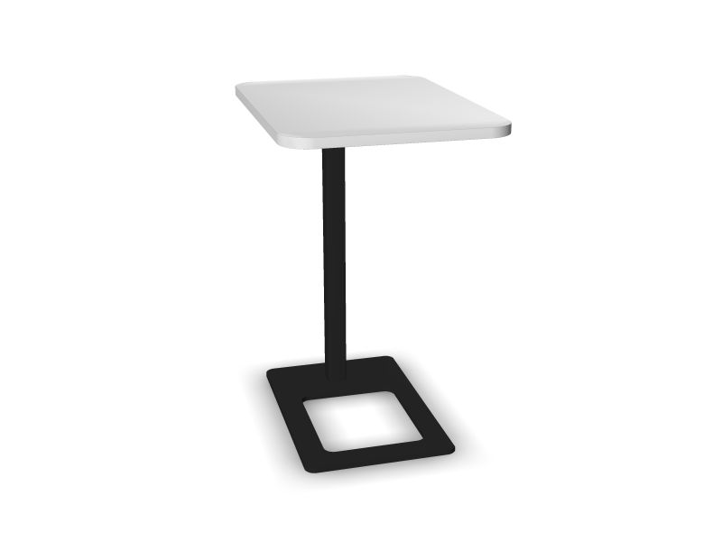 Kafijas galdiņš MOBI Galda virsmas krāsa: M1 - balts melamīns, Kāju krāsa: A - Melns