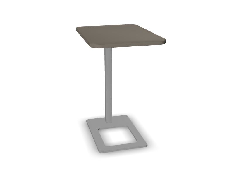 Kafijas galdiņš MOBI Galda virsmas krāsa: N2 - pelēks kubīta melamīns, Kāju krāsa: M - Metālisks