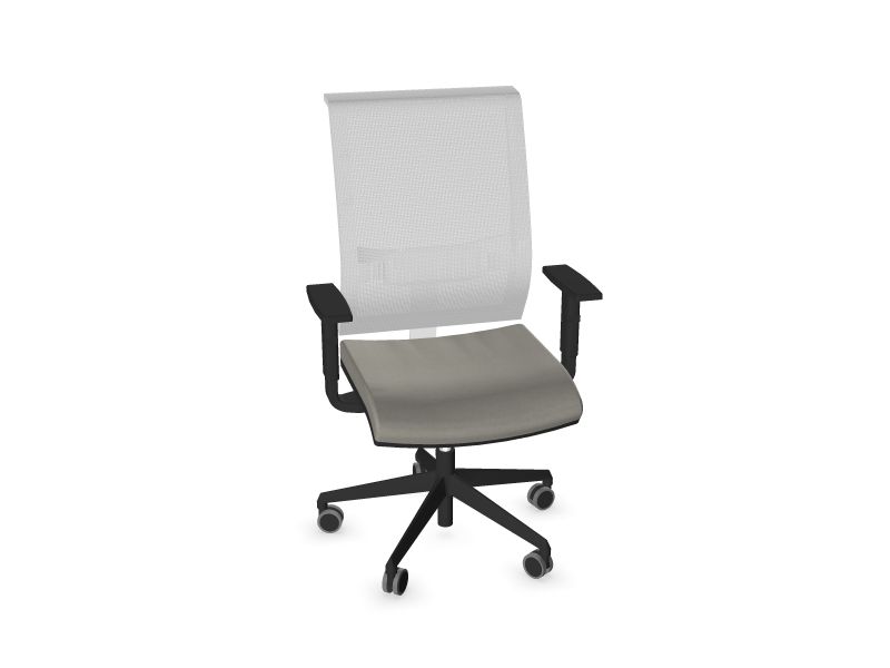 Biroja krēsls EVA.II, PM3 - balts, GT4 - kapučīno