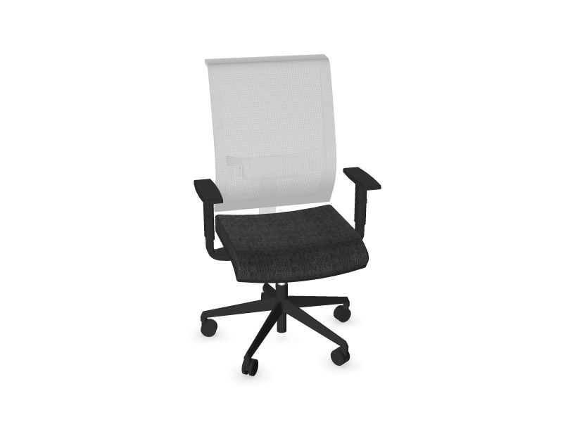 Biroja krēsls EVA.II, PM3 - balts, AD1 - tumši pelēks