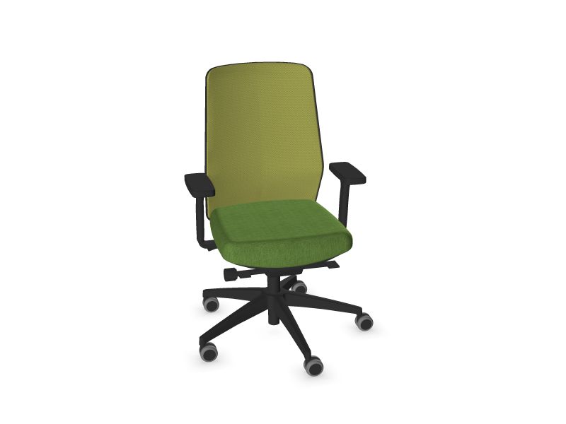 SURF. Frame colour - Black. Star colour - Black. Seat colour - Green. Backrest colour - Lime green. 