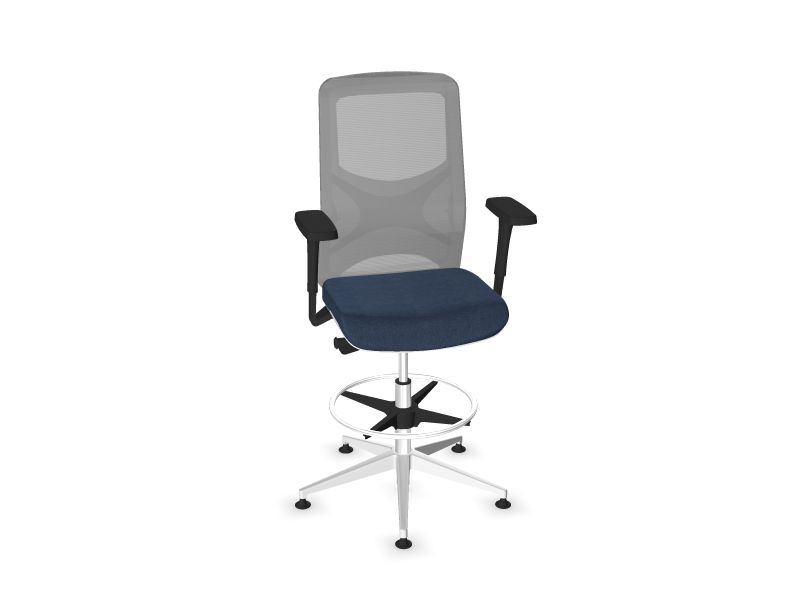 WIND High swivel chairs, AD9 - Dark blue