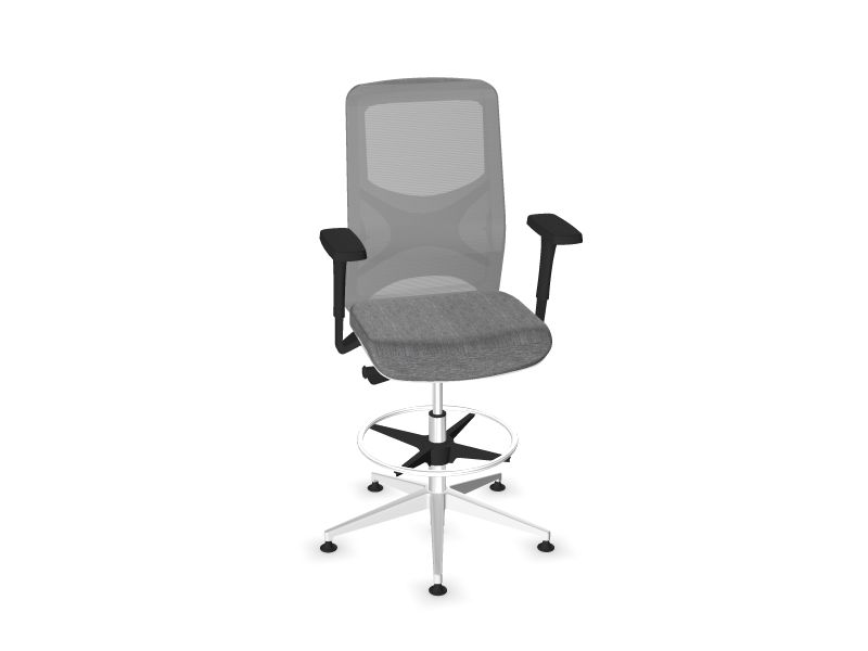 WIND High swivel chairs, AD2 - Grey