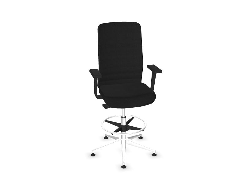 WIND High swivel chairs, C14 - Black