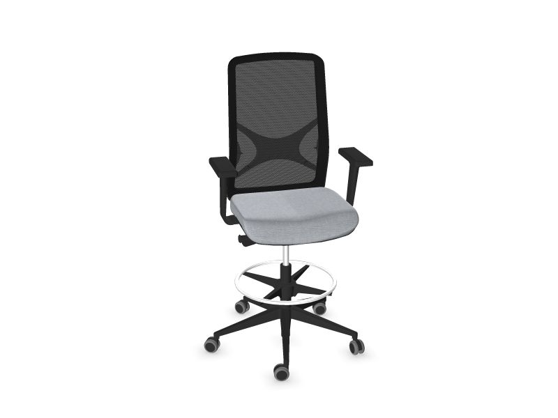 WIND High swivel chairs, AD3 - Light Grey