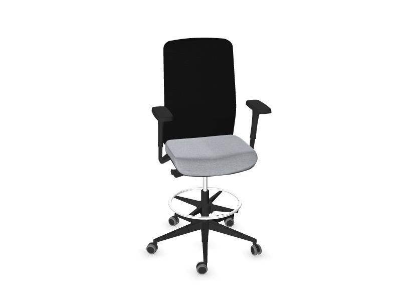 WIND High swivel chairs, AD3 - Light Grey