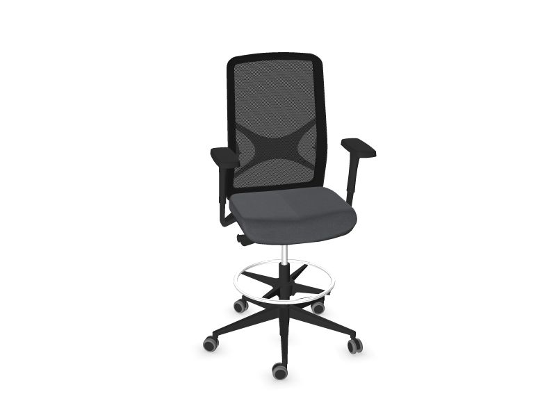 WIND High swivel chairs, TC1 - Dark grey