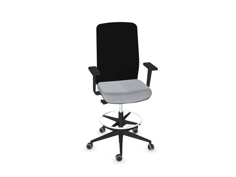 WIND High swivel chairs, AD3 - Light Grey