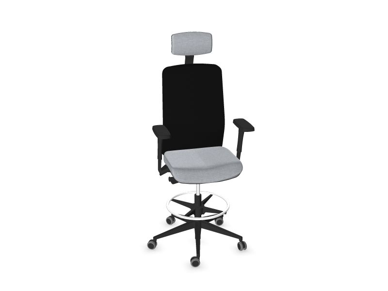 WIND High swivel chairs, AD3 - Light Grey