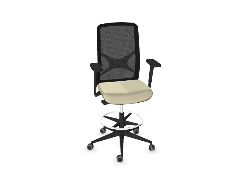 WIND High swivel chairs, TC5 - Light yellow