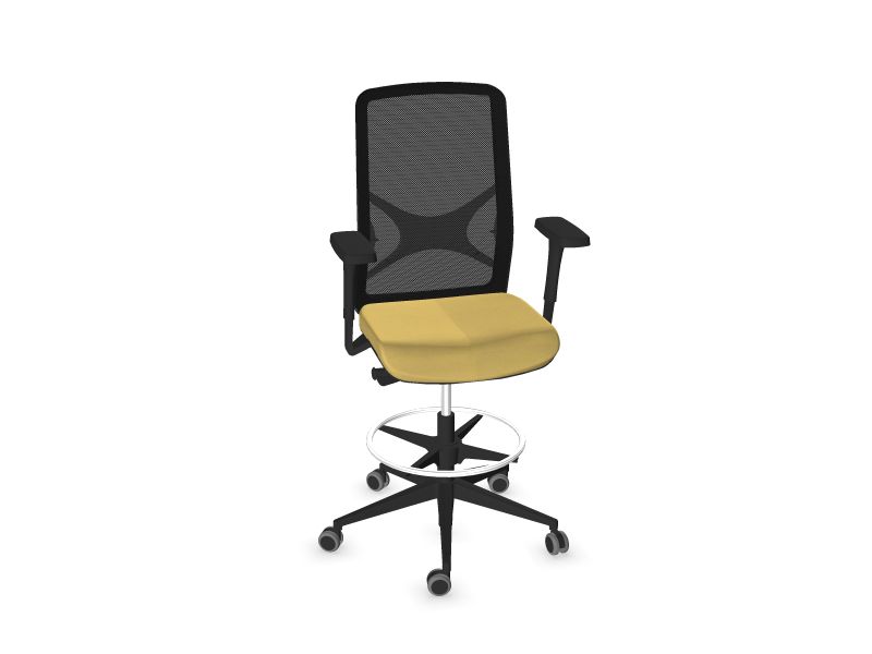 WIND High swivel chairs, TC6 - Yellow