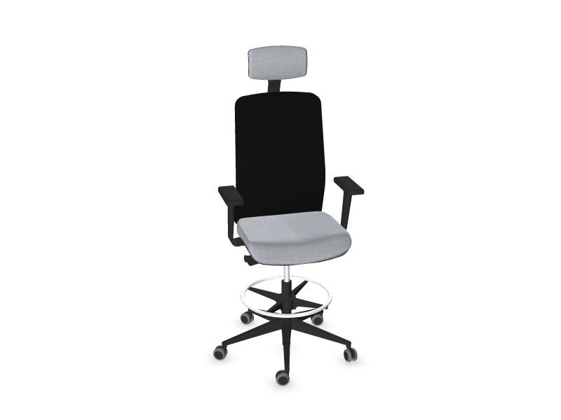 WIND High swivel chairs, AD3 - Light Grey