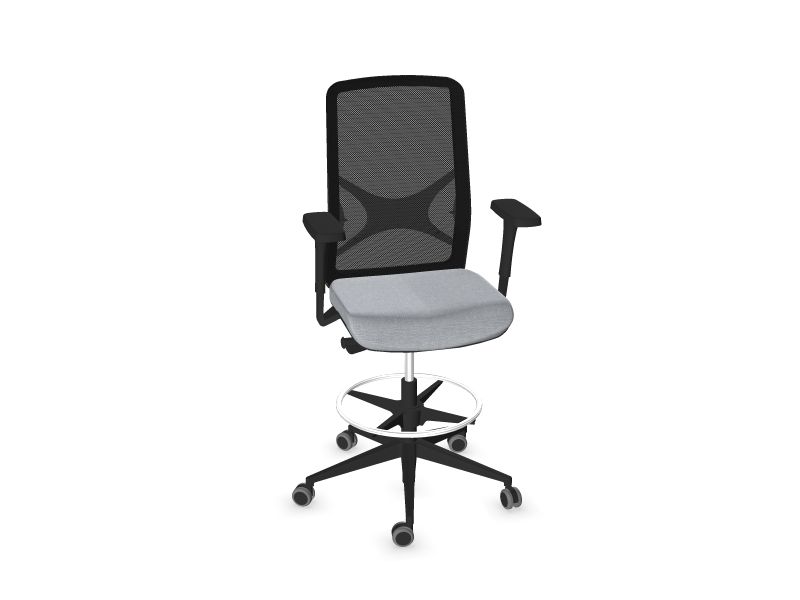 WIND High swivel chairs, AD3 - Light Grey