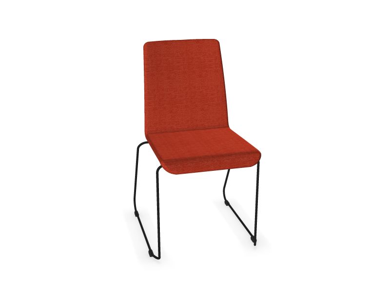 Konferenču krēsls MOON Krāsa: A - Melns, Sēdekļa krāsa: AI5 - sarkans