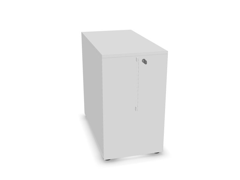 Шкаф с выдвижным ящиком BOXI  Цвет: M1 - Белый меламин, Цвет: M1 - Белый меламин, Размеры: 800x420x740