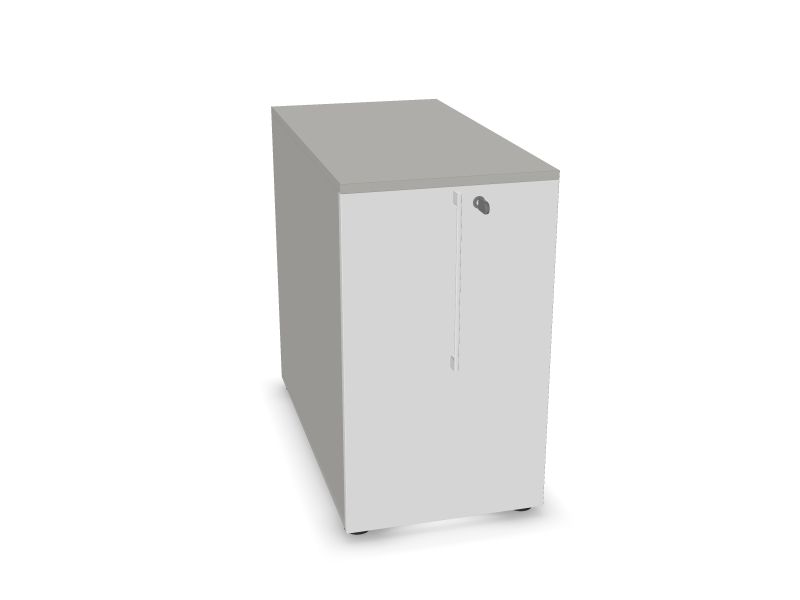 Шкаф с выдвижным ящиком BOXI  N3 - Жемчужно-серый меламин 800x420x740